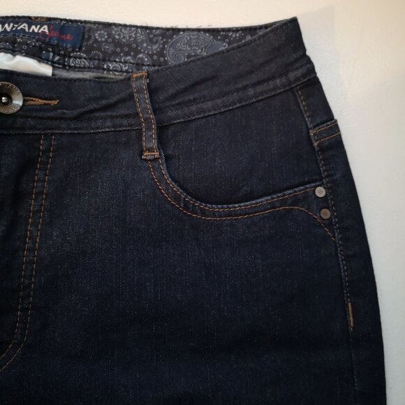 Santana Jeans Ladies Dark Wash Straight Leg Jeans - Picture 6 of 9